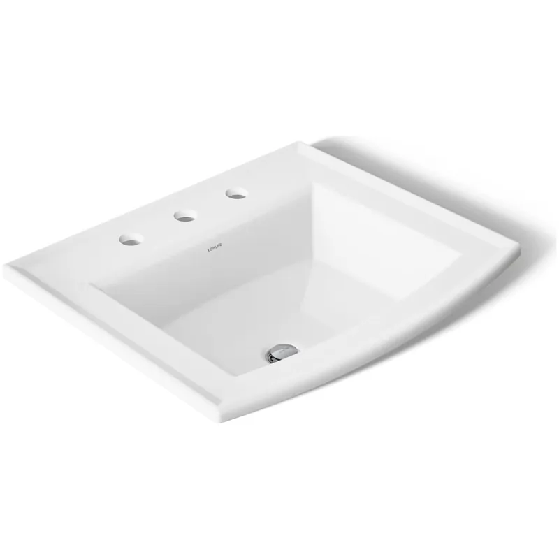 Kohler Archer 22-5/8" Drop In Bathroom Sink with 3 Holes Drilled and Overflow Limited Offer