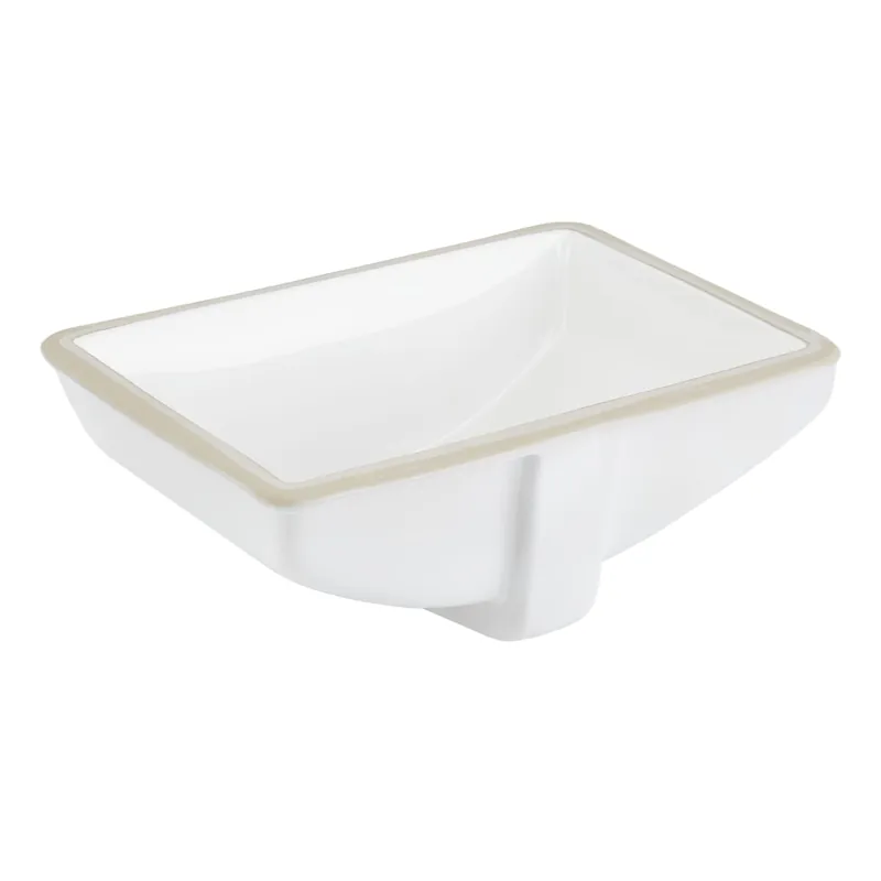 Fresh Stock Signature Hardware Myers 21" Rectangular Porcelain Undermount Bathroom Sink - Glazed Underside