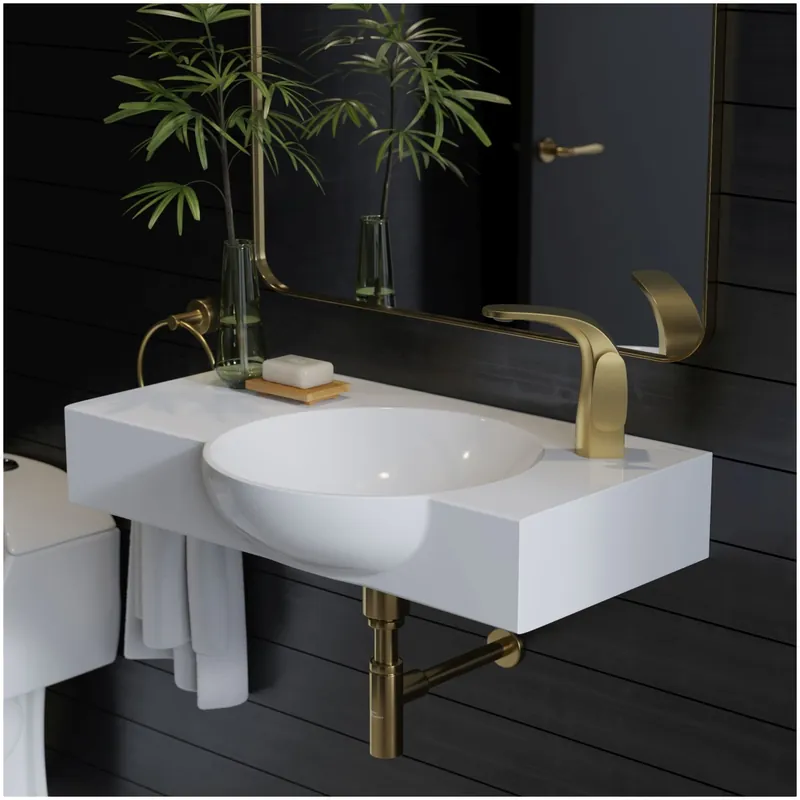 Mega Sale Swiss Madison Chateau 30" Rectangular Ceramic Wall Mounted Bathroom Sink with Single Faucet Hole