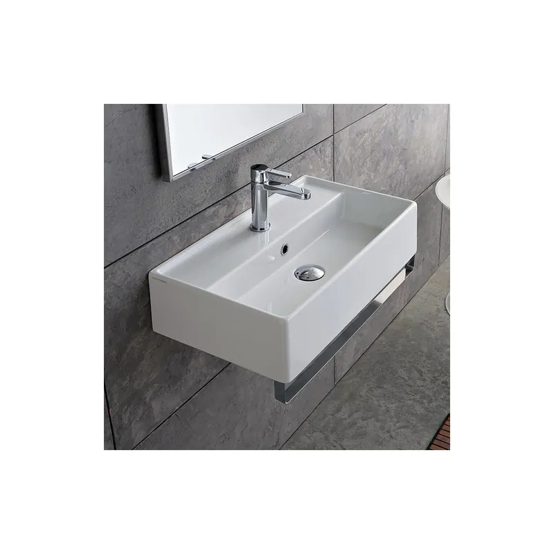 Nameeks Scarabeo 16-1/9" Ceramic Wall Mount Bathroom Sink with One Faucet Hole - Includes Overflow Seasonal Sale