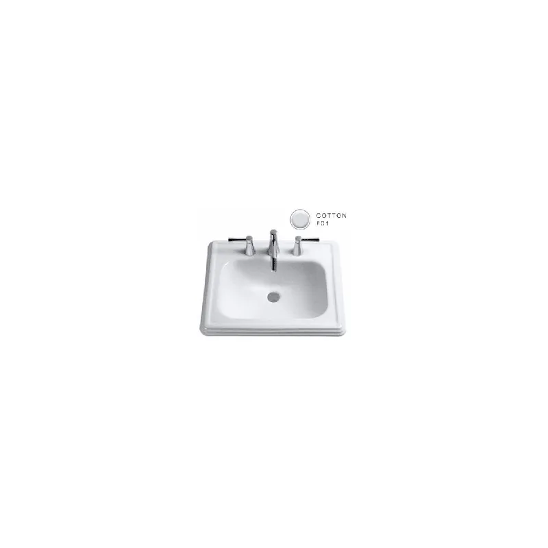TOTO Promenade 22-1/2" Drop In Bathroom Sink with 3 Faucet Holes Drilled and Overflow Direct From Factory