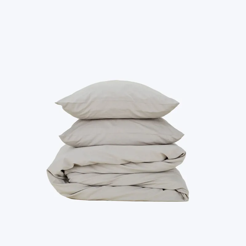 New Release Essential Percale Duvet Cover Light Grey