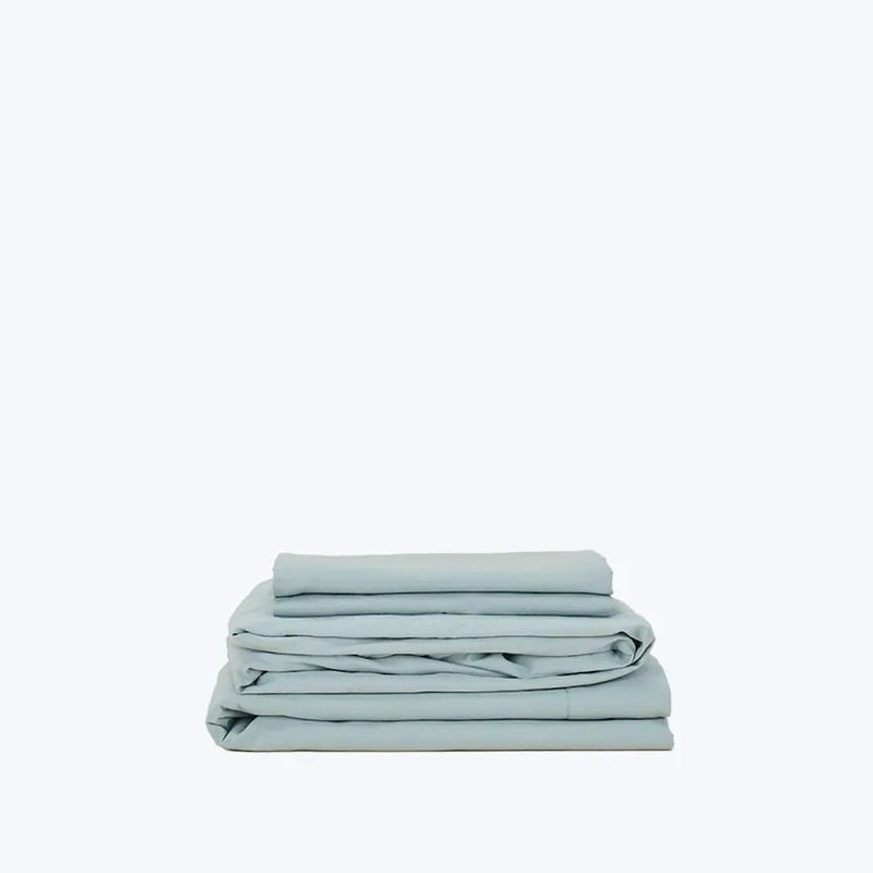 Essential Percale Sheet Set Sky Time-Limited