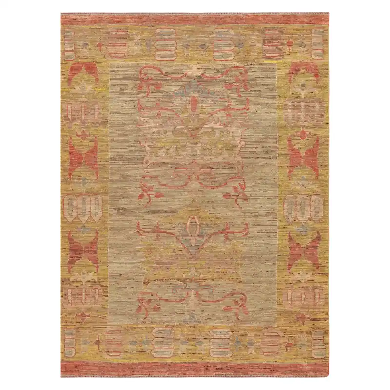 Money Back Guarantee Multi Modern Wool Rug - 5'9" x 7'9"