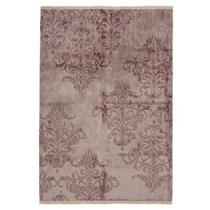 Original Grey Modern Wool Blend Rug - 5'7" x 7'10"