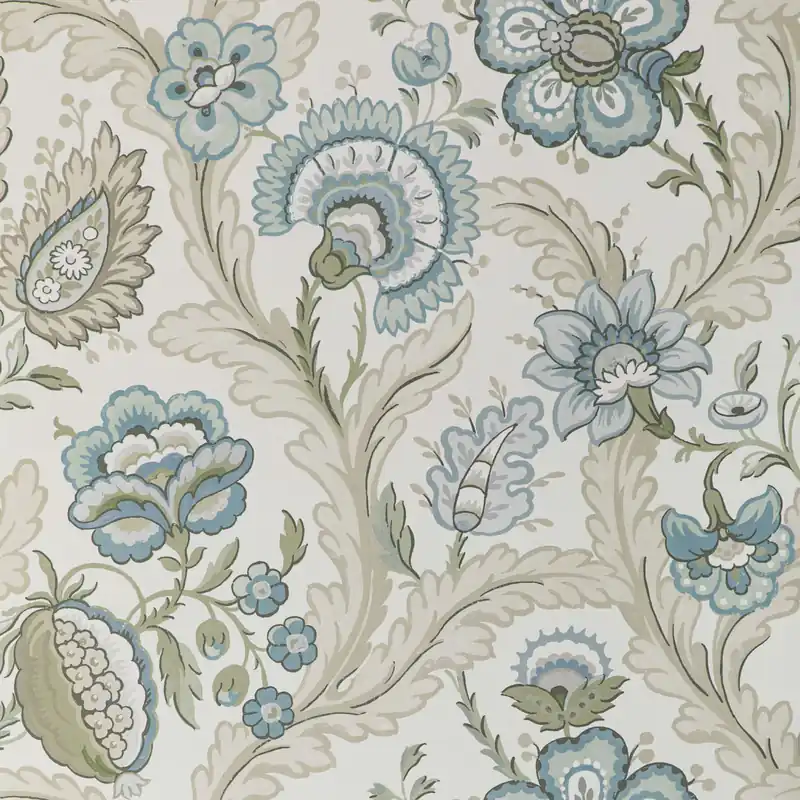 New Release Amelia Floral Wallpaper, Aqua Sage