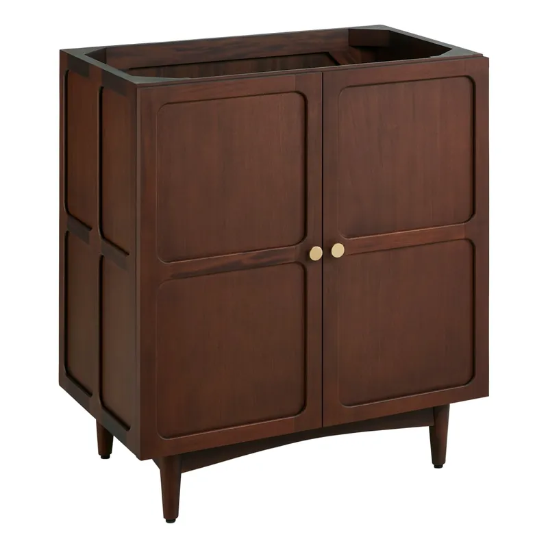 Signature Hardware Delavan 30" Freestanding Mahogany Single Basin Vanity Cabinet - Cabinet Only - Less Vanity Top Must Have