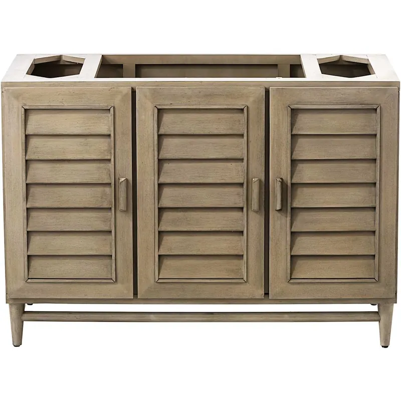 Grab Now James Martin Vanities Portland 48" Free Standing Single Basin Birch Wood Vanity Cabinet Only with USB Port and Electrical Outlet