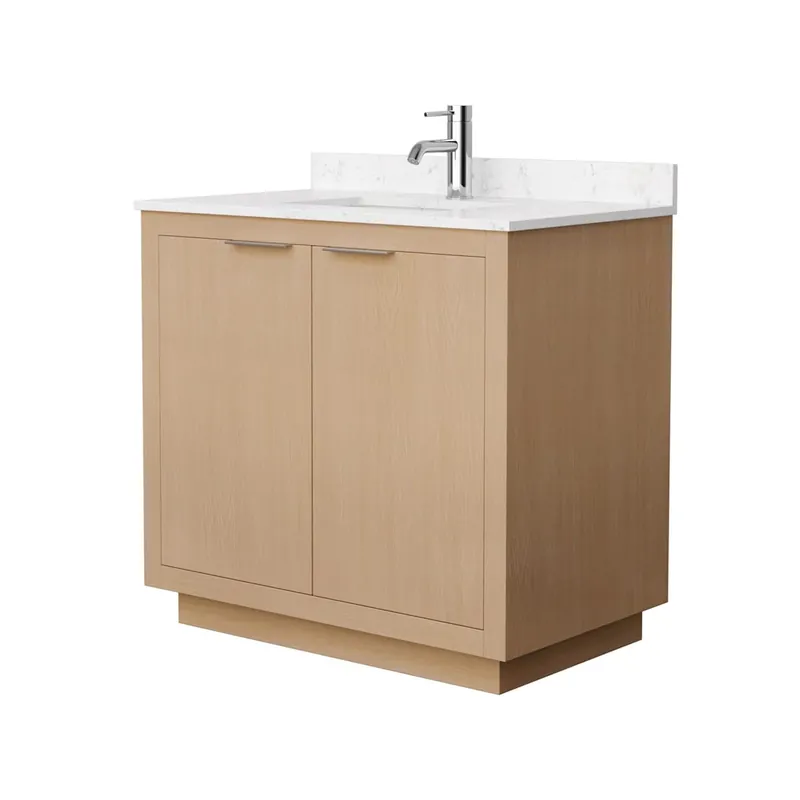 Wyndham Collection Maroni 36" Free Standing Single Basin Vanity Set with Cabinet and Cultured Marble Vanity Top Hot Deal