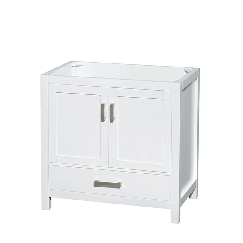 Wyndham Collection Sheffield 35" Single Freestanding Hardwood Vanity Cabinet Only - Less Vanity Top Best Seller
