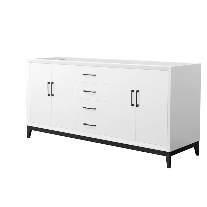 Wyndham Collection Amici 72" Double Free Standing Vanity Cabinet Only - Less Vanity Top Affordable