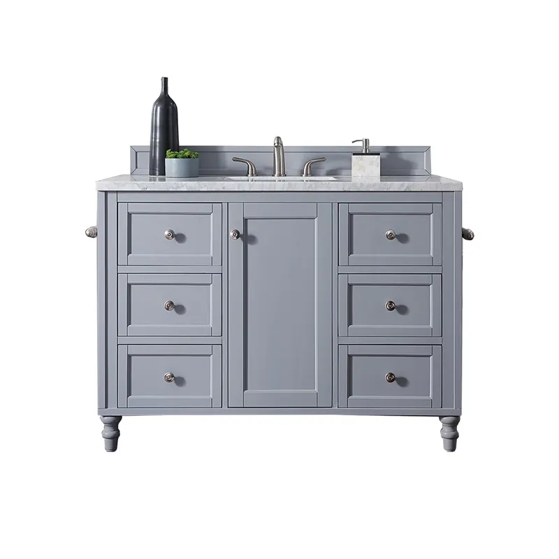 Holiday Sale James Martin Vanities Copper Cove Encore 48" Single Basin Poplar Wood Vanity Set with USB/Electrical Outlet and Stone Composite Vanity Top