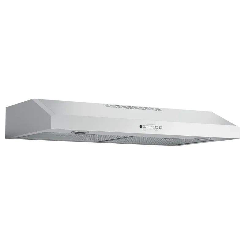 GE 300 CFM 36 Inch Wide Under Cabinet Range Hood with Dual Halogen Lighting Modern