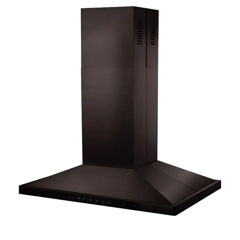 Budget ZLINE 120 - 400 CFM 36 Inch Wide Island Range Hood with LED Lights and Push Button Controls
