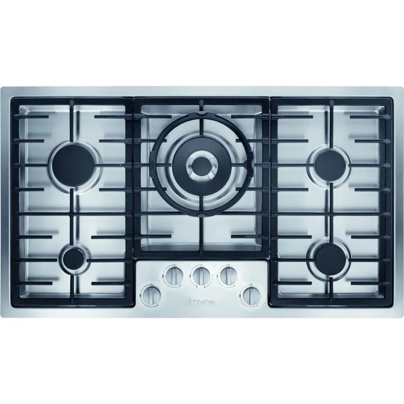 Buy Direct Miele 36 Inch Wide 5 Burner Liquid Propane Cooktop with ComfortClean Grates