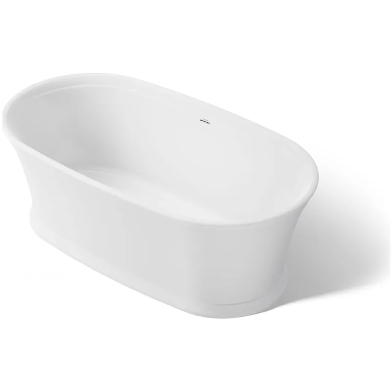 Kohler Memoirs 66" Lithocast Freestanding Bath with Center Toe-tap Drain Professional Grade