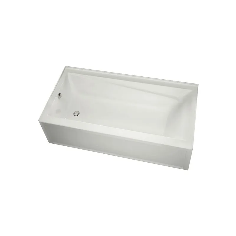 Limited Edition Maax Exhibit 60" Alcove Acrylic Soaking Tub with Left Hand Installation - Less Drain