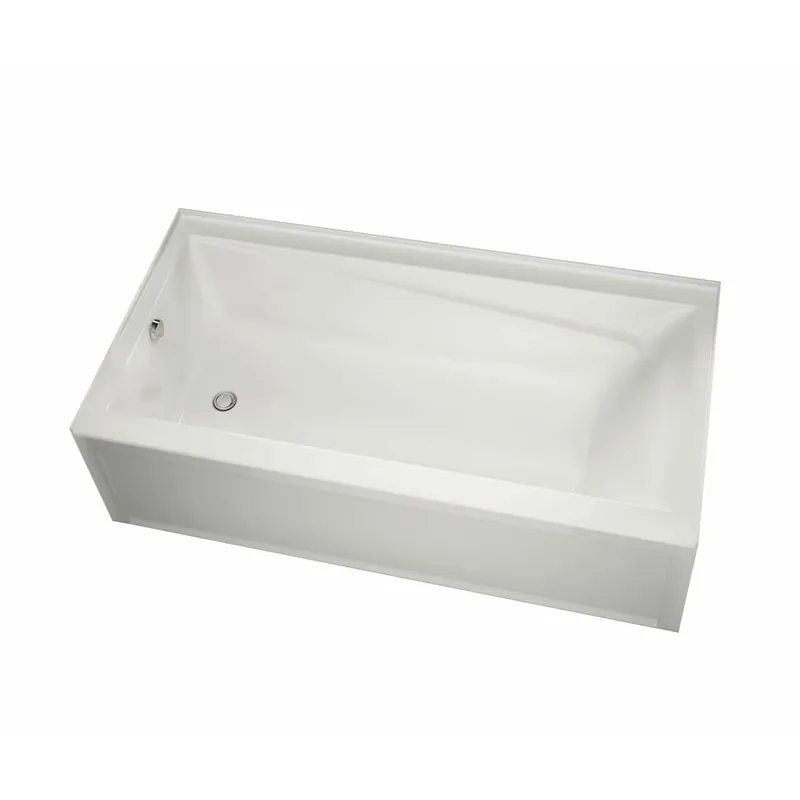 Maax Exhibit IFS 60" Three Wall Alcove Acrylic Soaking Tub with Left Drain and Overflow Free Delivery