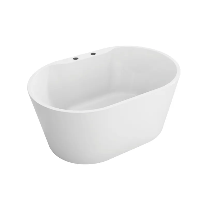 Kingston Brass Aqua Eden 51" Free Standing Acrylic Soaking Tub with Rear Drain, Drain Assembly, and Overflow Best Price