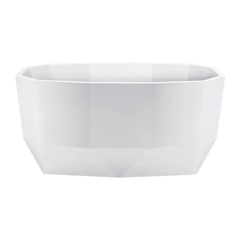 Instant Buy Kingston Brass Aqua Eden 51" Free Standing Acrylic Soaking Tub with Center Drain, Drain Assembly, and Overflow