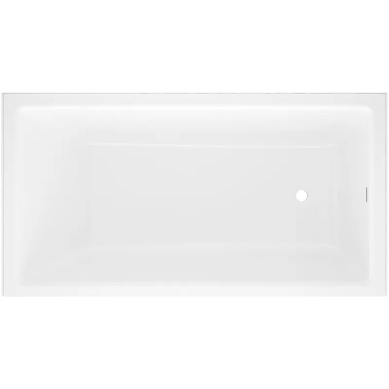 Victoria and Albert Kaldera 60" Drop-In, Three Wall Alcove Volcanic Limestone Soaking Tub with Right Drain and Overflow Big Sale