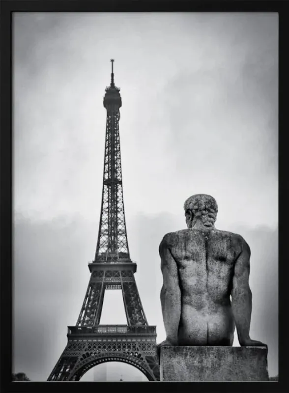 Framed Art - Steel Lady by Guillaume Vigoureux Stylish Home Office Decor 24x36 - 24x36 \\/ Black Frame Grab Now