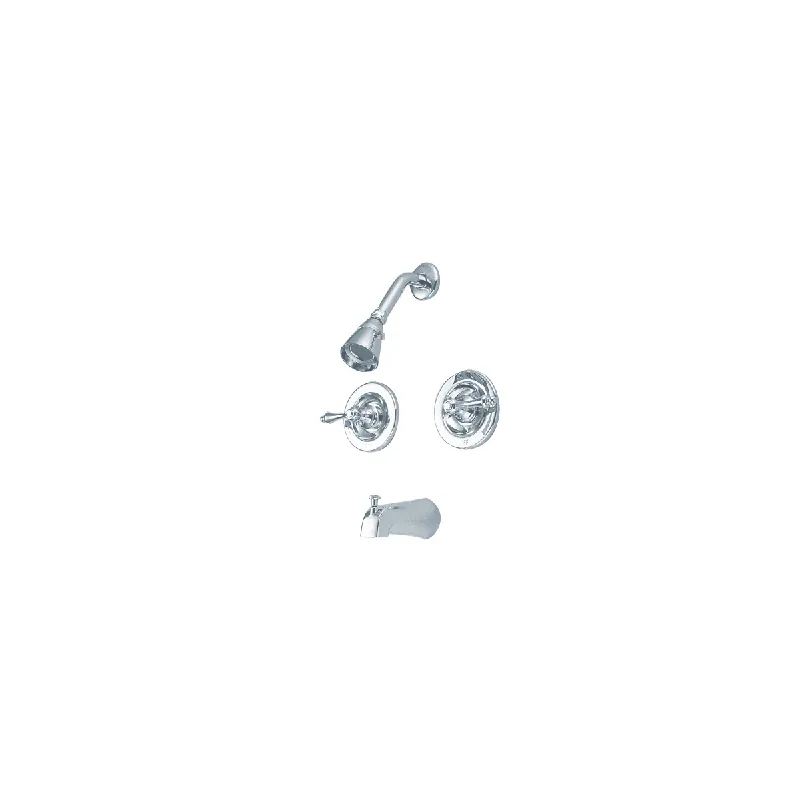 Kingston Brass Vintage Tub and Shower Trim Package With 1.8 GPM Single Function Shower Head with Lever Handles New Release