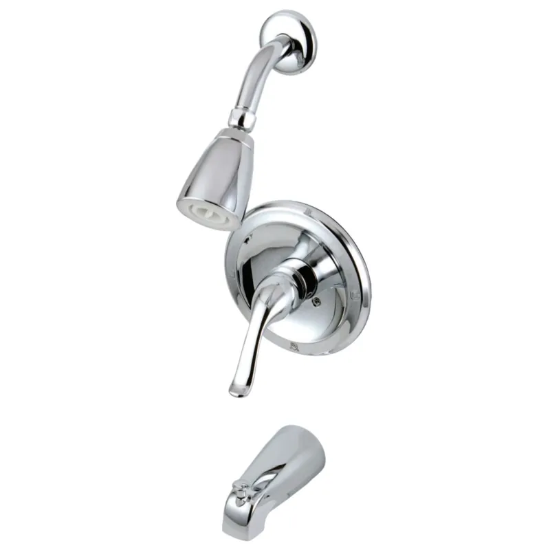 Kingston Brass Yosemite Tub and Shower Trim Package with 1.8 GPM Single Function Shower Head Clearance