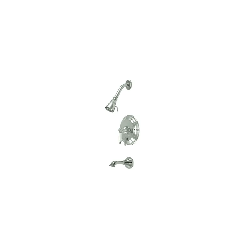 Sale Elements Of Design Single Handle Tub and Shower Trim with Single Function Shower Head, Tub Spout and Porcelain Lever from the Hot Springs Collection