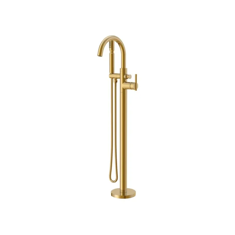 Gerber Contemporary Floor Mounted Tub Filler with Built-In Diverter - Includes Hand Shower Express Delivery