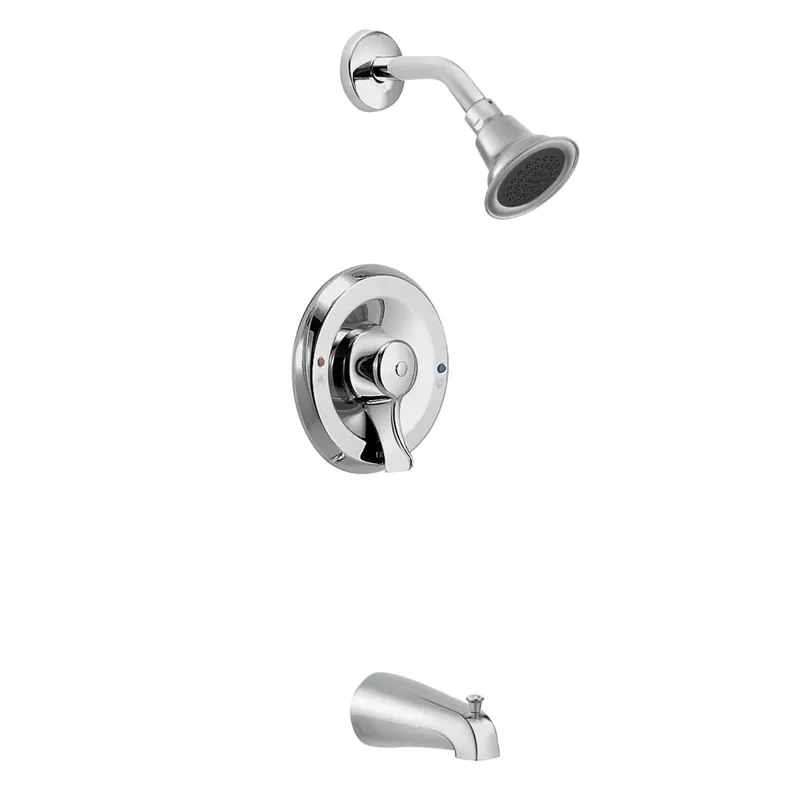Moen Posi-Temp Pressure Balanced Tub and Shower Trim with 2.5 GPM Shower Head and Tub Spout from the M-DURA Collection (Less Valve) Trending