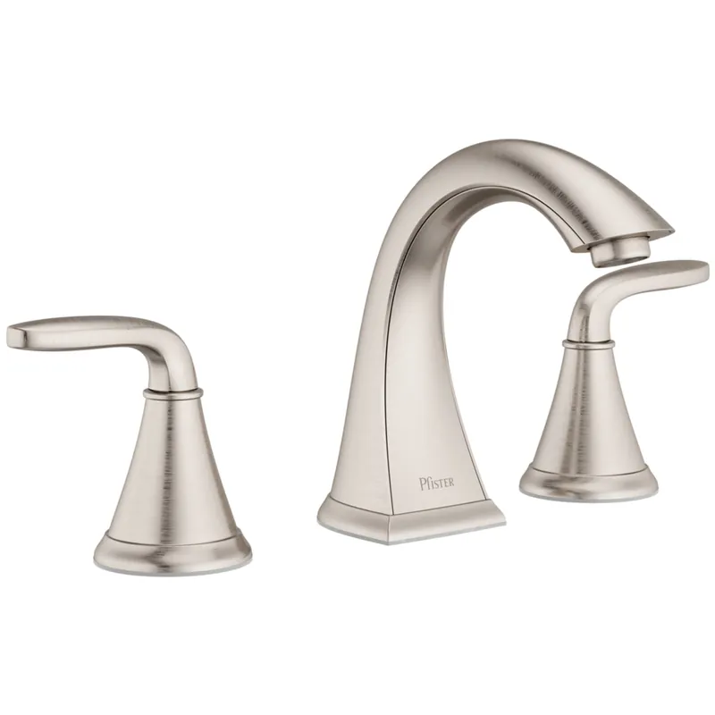 Sale Pfister Winfield 1.2 GPM Widespread Bathroom Faucet with Pfast Connect, Pforever Seal Valves, and TiteSeal Mounting – Includes Push & Seal Drain Assembly
