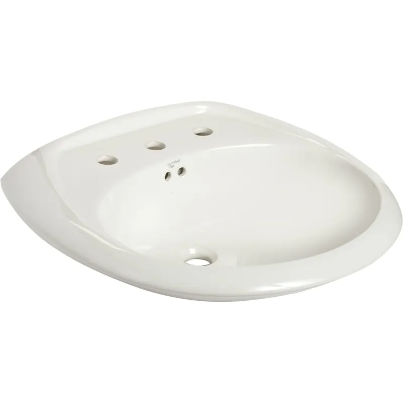 Mansfield Maverick 23-7/8" Vitreous China Pedestal Bathroom Sink with 3 Faucet Holes at 8" Faucet Centers and Overflow Don’t Miss Out