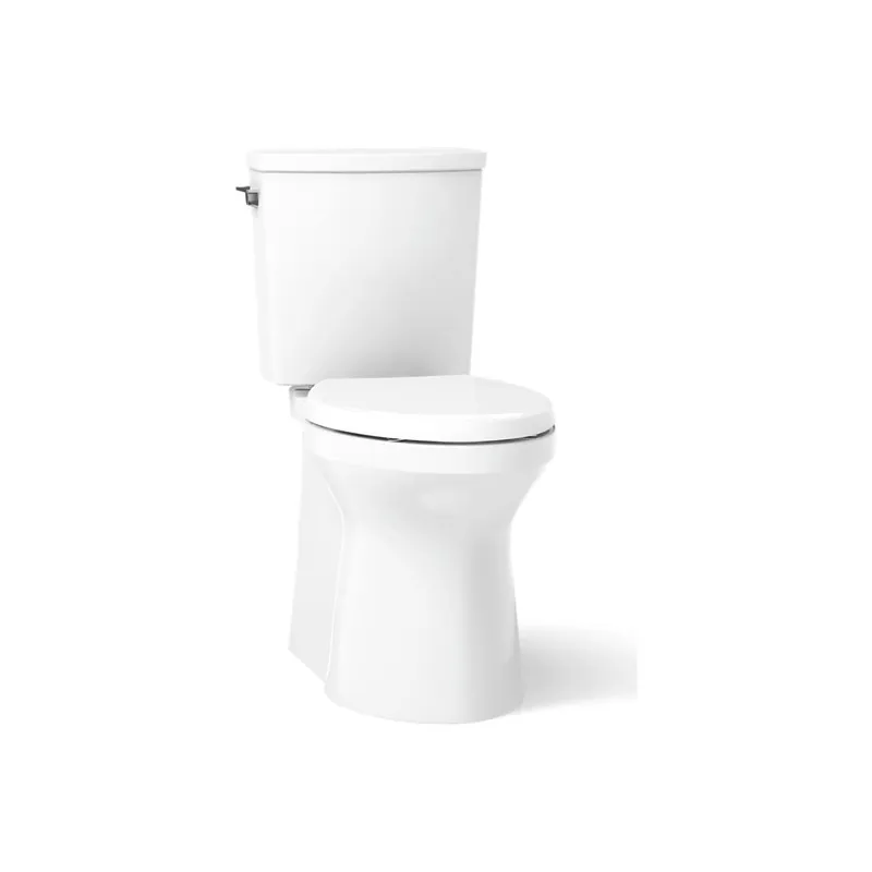 Kohler Irvine Comfort Height Two-Piece Elongated 1.28 GPF Toilet with Skirted Trapway, Revolution 360 and AquaPiston Flushing Technologies and Left-Hand Trip Lever Cheap