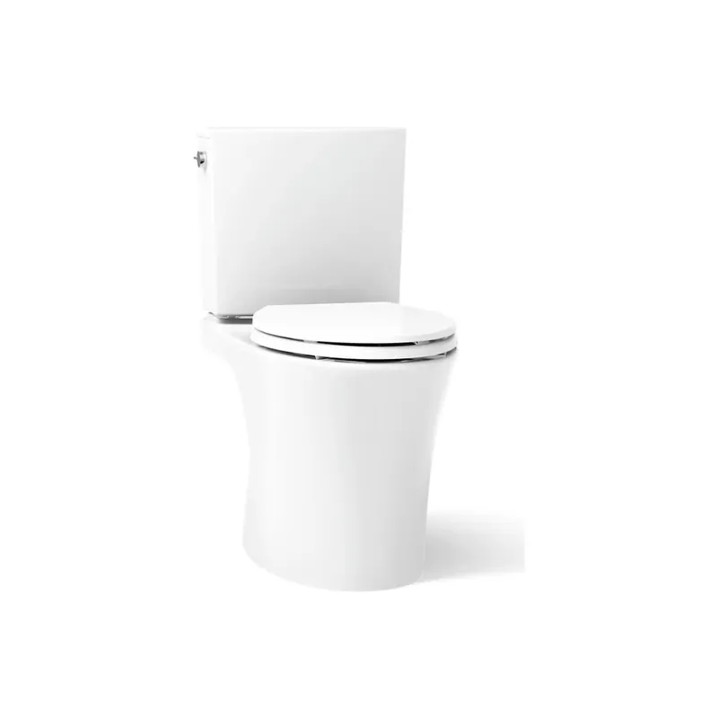 Kohler Veil 1.28 GPF Two Piece Elongated Comfort Height Toilet with Left Hand Lever, Revolution 360 Flush, AquaPiston Canister, and ReadyLock Installation Free Returns