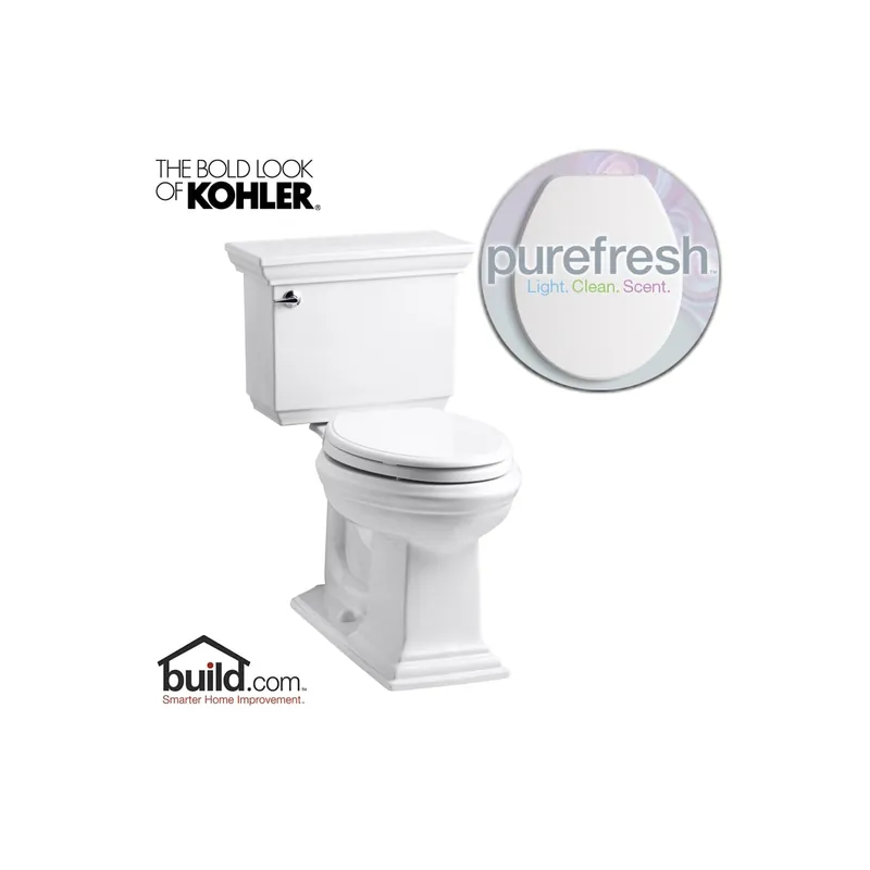 Special Discount Kohler Memoirs Stately 1.28 GPF Elongated Two Piece Comfort Height Toilet with Purefresh Technology (Seat and Tank Included)
