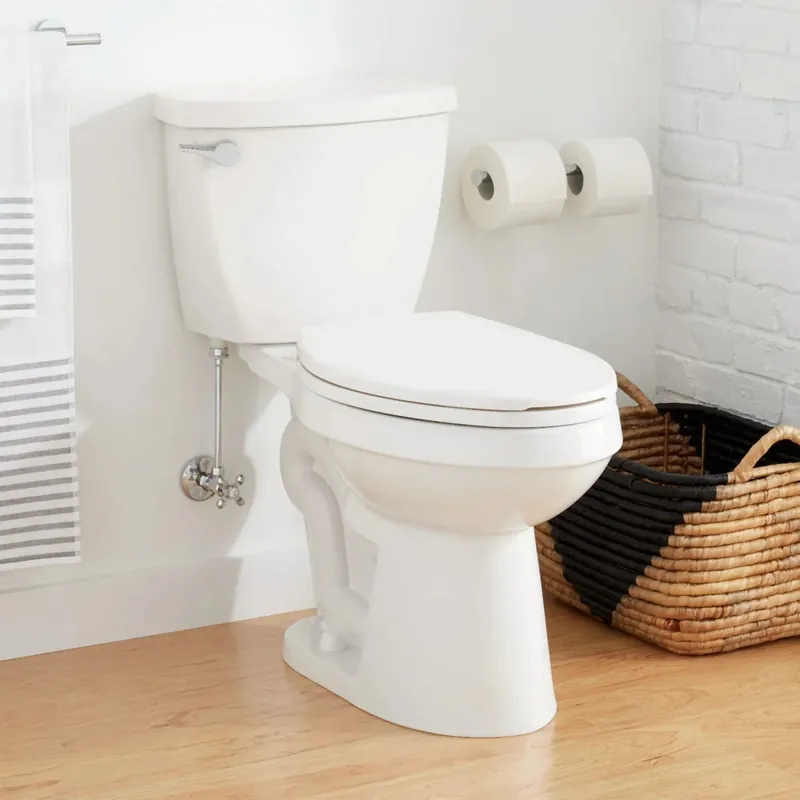 Signature Hardware Bradenton 1.28 GPF Two Piece Elongated Toilet with 12" Rough-In and Left Hand Lever - Less Seat Buy Online
