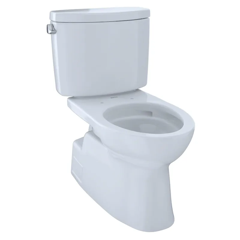 Latest TOTO Vespin II 1.28 GPF Two-Piece Elongated Toilet with CeFiONtect and Tornado Flush® Technologies - Less Seat