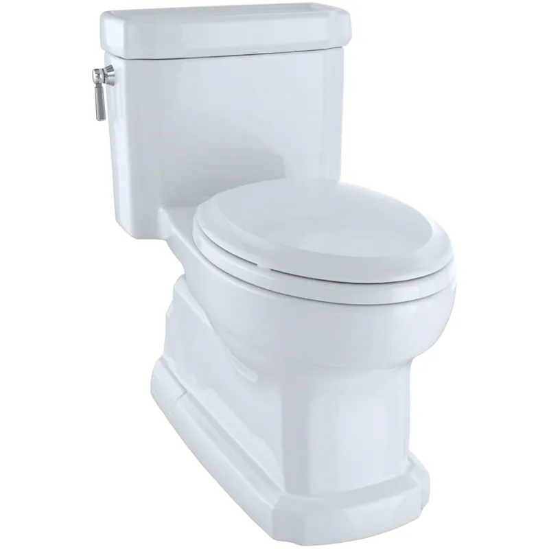 TOTO Guinevere 1.28 GPF One Piece Elongated Chair Height Toilet with Tornado Flush, CEFIONTECT Glaze, and Left Hand Lever - Soft Close Seat Included Brand New