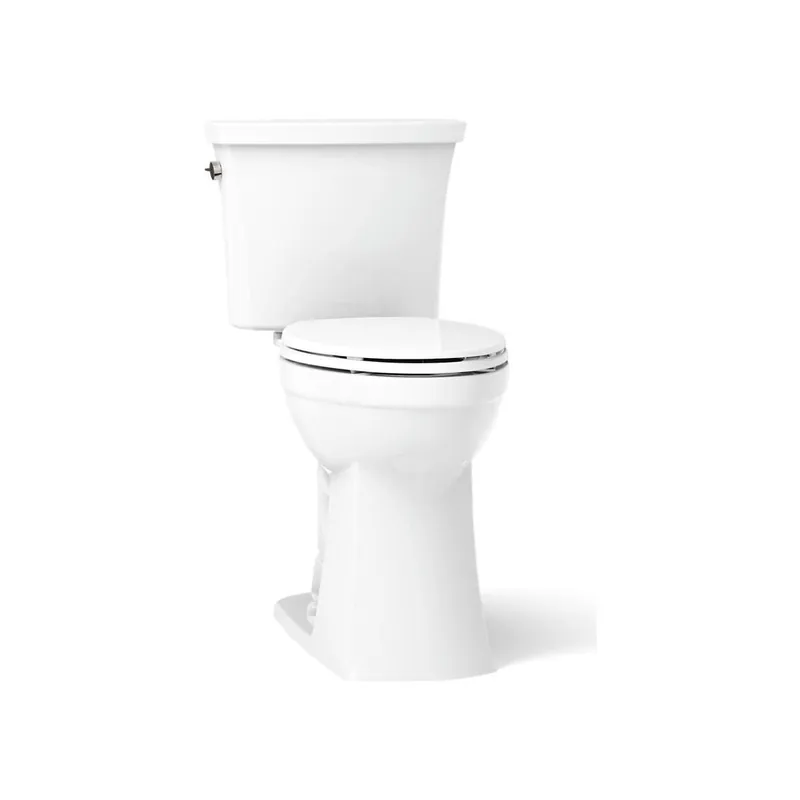 Markdown Kohler Kelston 1.28 GPF Two Piece Elongated Comfort Height Toilet with Left Hand Lever, CleanCoat Surface, Revolution 360 Flush, and AquaPiston Canister