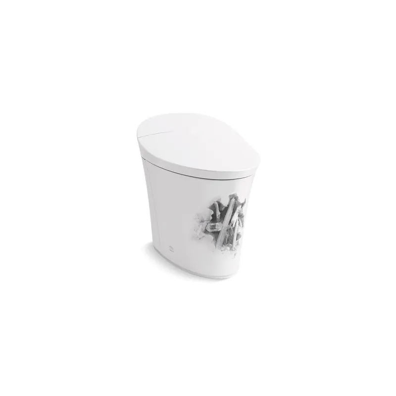 Kohler Landshapes by Daniel Arsham 0.8 / 1.28 GPF Dual Flush One Piece Elongated Smart Toilet with Actuator Plate Flush - Bidet Seat Included Next Day Delivery
