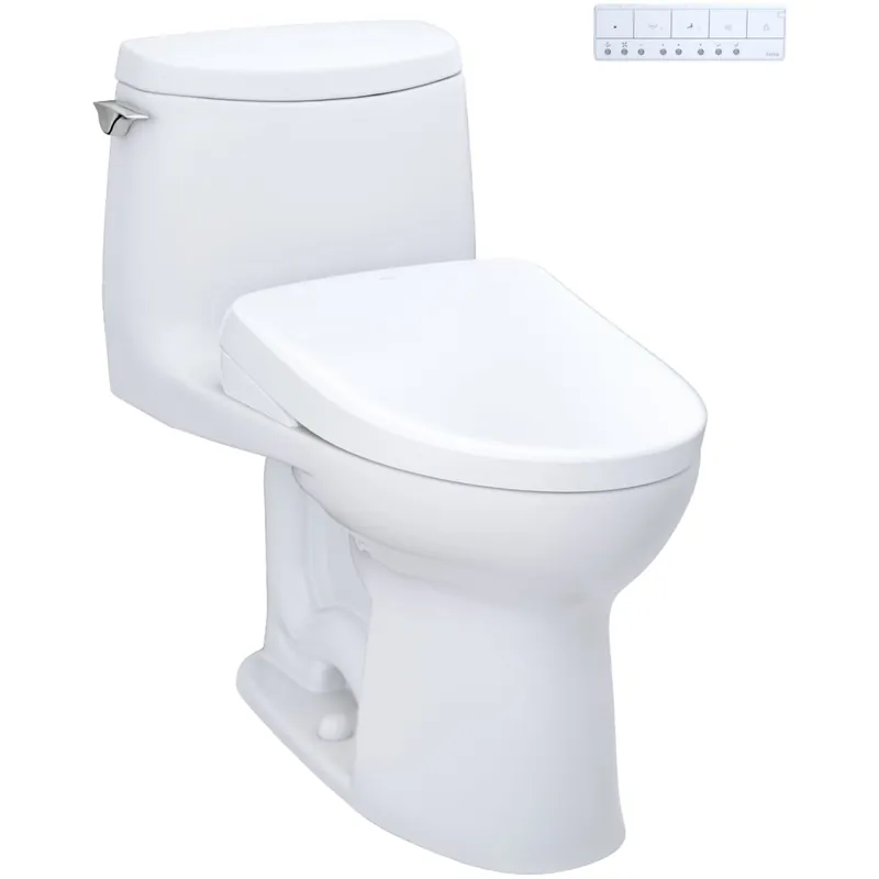 Hot Deal TOTO UltraMax II 1 GPF One Piece Elongated Chair Height Toilet with Washlet+ S7A Auto Open Bidet Seat, Tornado Auto Flush, CEFIONTECT, EWATER+ and PREMIST