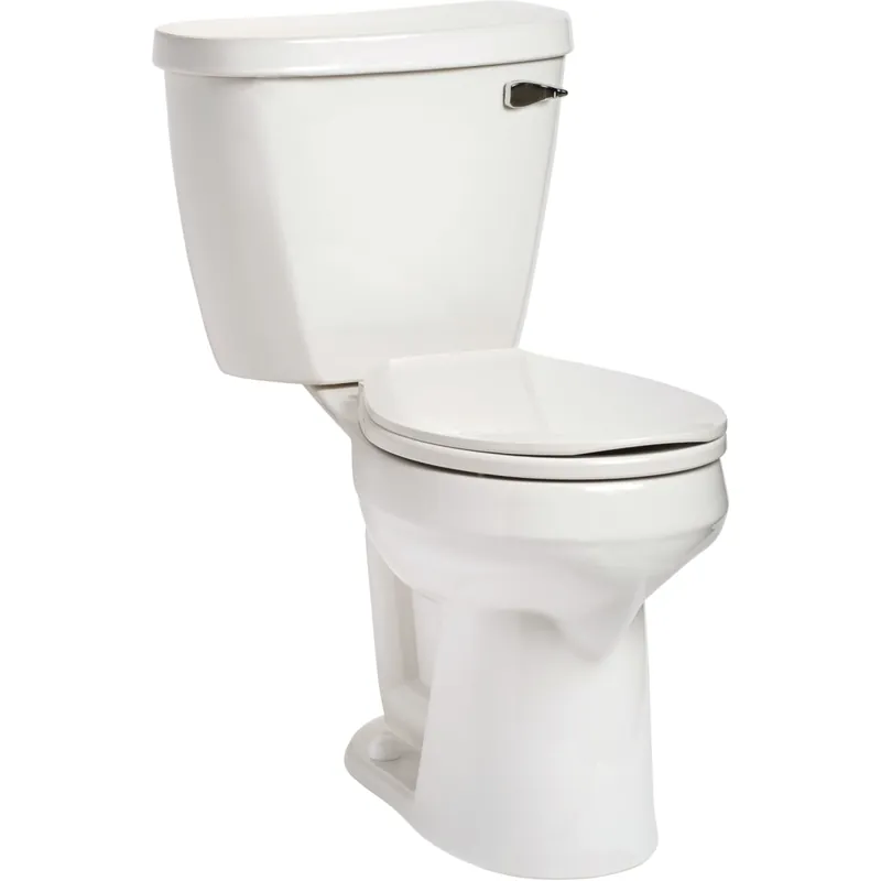 Mansfield Summit 1.6 GPF Two-Piece Round Comfort Height Toilet with Right Hand Lever - Less Seat Reduced Price