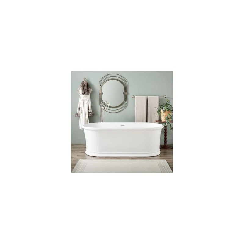 Signature Hardware Halliford 66" Acrylic Soaking Freestanding Tub Bargain