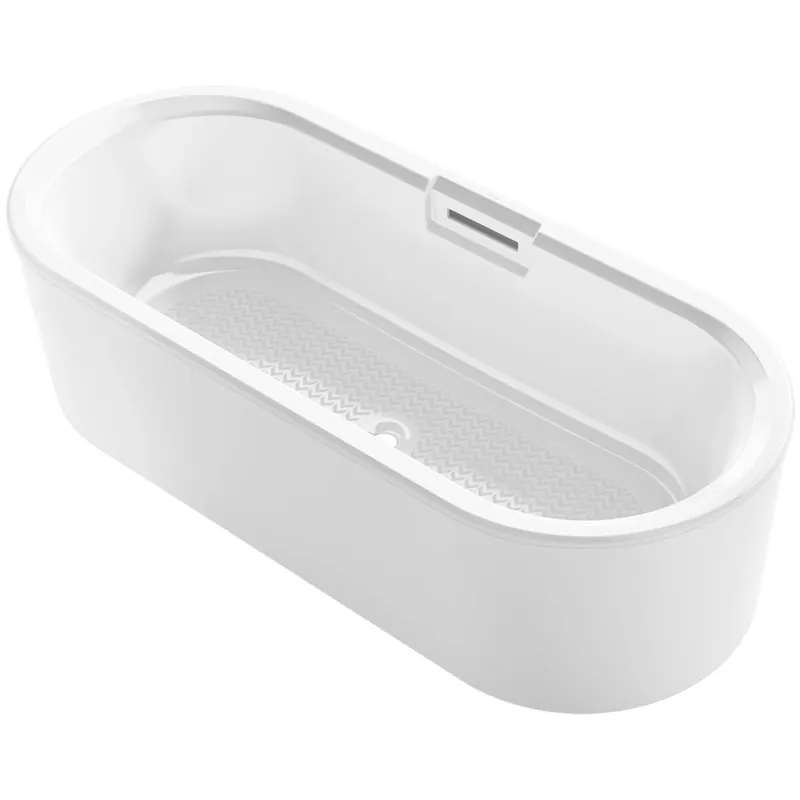 Kohler Volute 71" Free Standing Enameled Cast Iron Soaking Tub with Acrylic Shroud, Center Drain, Brass Drain Assembly, and Slotted Overflow Trending