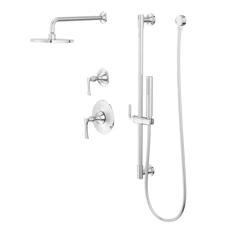 Pfister Rhen Pressure Balanced Shower System with Shower Head, Hand Shower, Slide Bar, Shower Arm, Hose, and Valve Trim - Less Rough-In Valve Price Drop