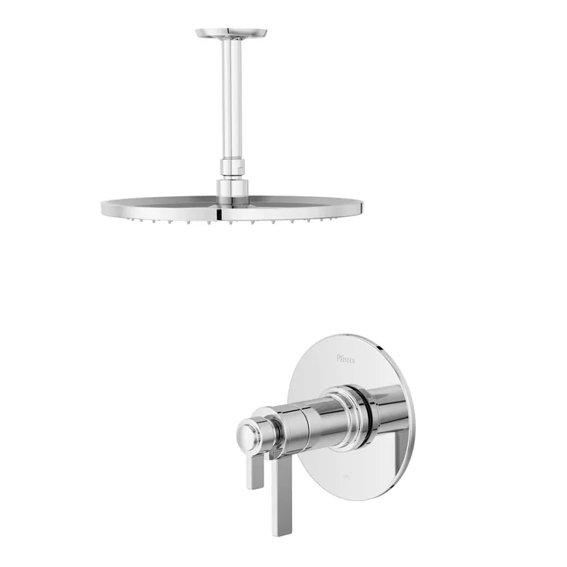 Pfister Winter Park Thermostatic Shower Trim with 12" Rainhead, 6" Ceiling Shower Arm & Flange Top Rated