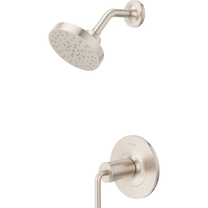 Premium Pfister Tenet Pressure Balance Shower Trim with Round Multi-Function Showerhead, 9" Shower Arm & Flange