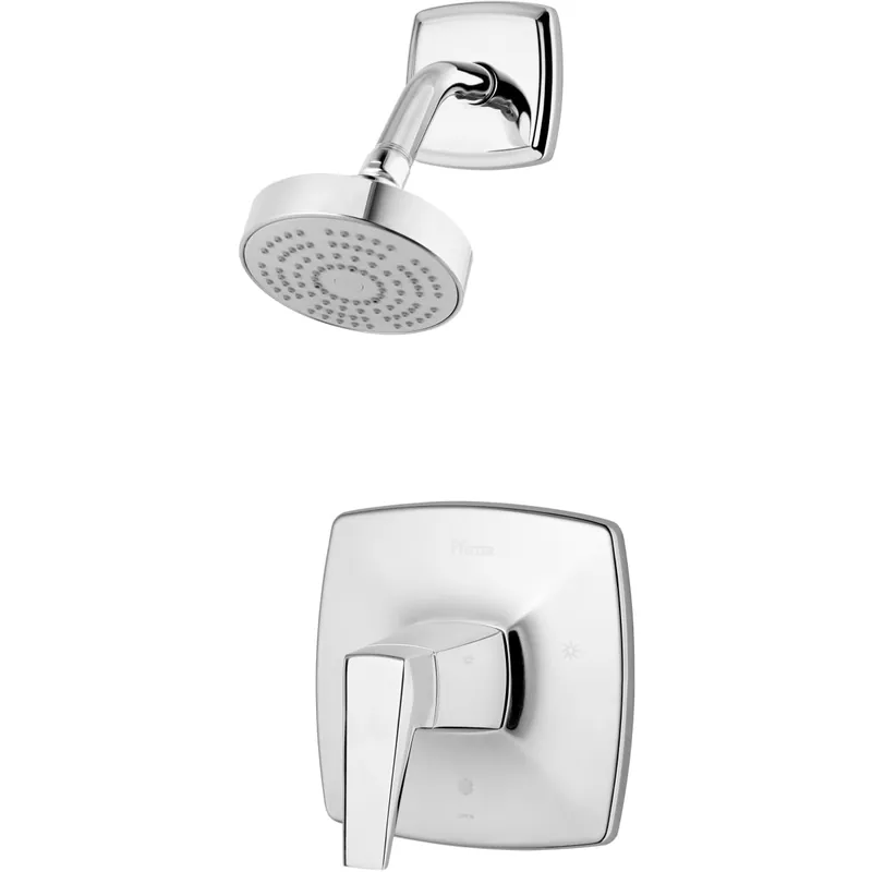 Crafted Pfister Arkitek Shower Trim Package with Single Function Shower Head, SecurePfit, and EZ Clean
