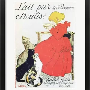 'Pure Sterilised Milk from La Vingeanne' by Theophile-Alexandre Steinlen - 20x15 \\/ Framed Art Reduced Price